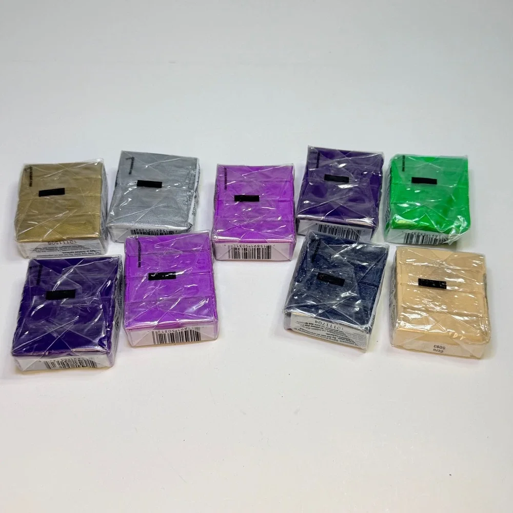 Sculpey Premo Accents Polymer Clay Lot 9 Bars 2oz Metallic Purple Green Ecru
